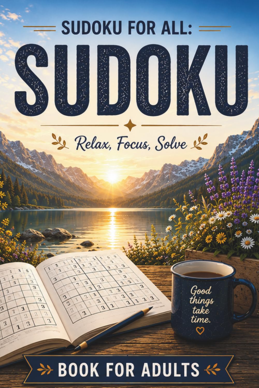 Sudoku for All: Sudoku Books for Adults: Rejuvenating Mind Wellness Puzzle Workbook for Adult Solvers