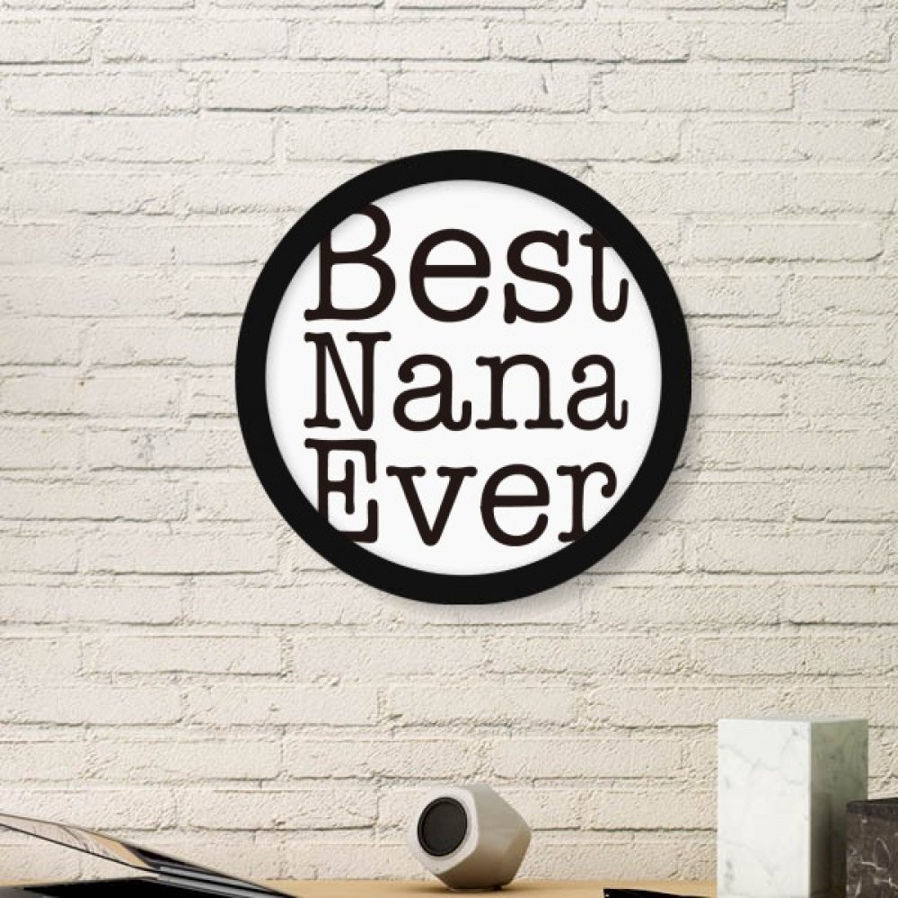 Cadre art print de lettres anglaises motif présent image ronde stickers muraux cadre noir