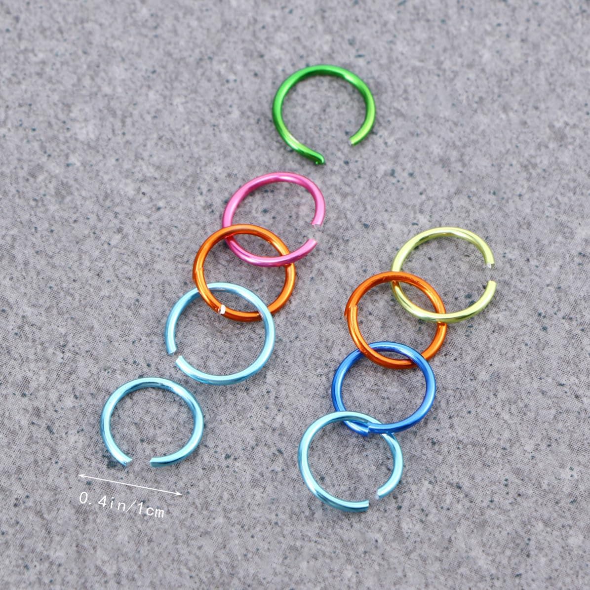 Open Jump Rings Colorful Aluminum 3200pcs for Jewelry Making