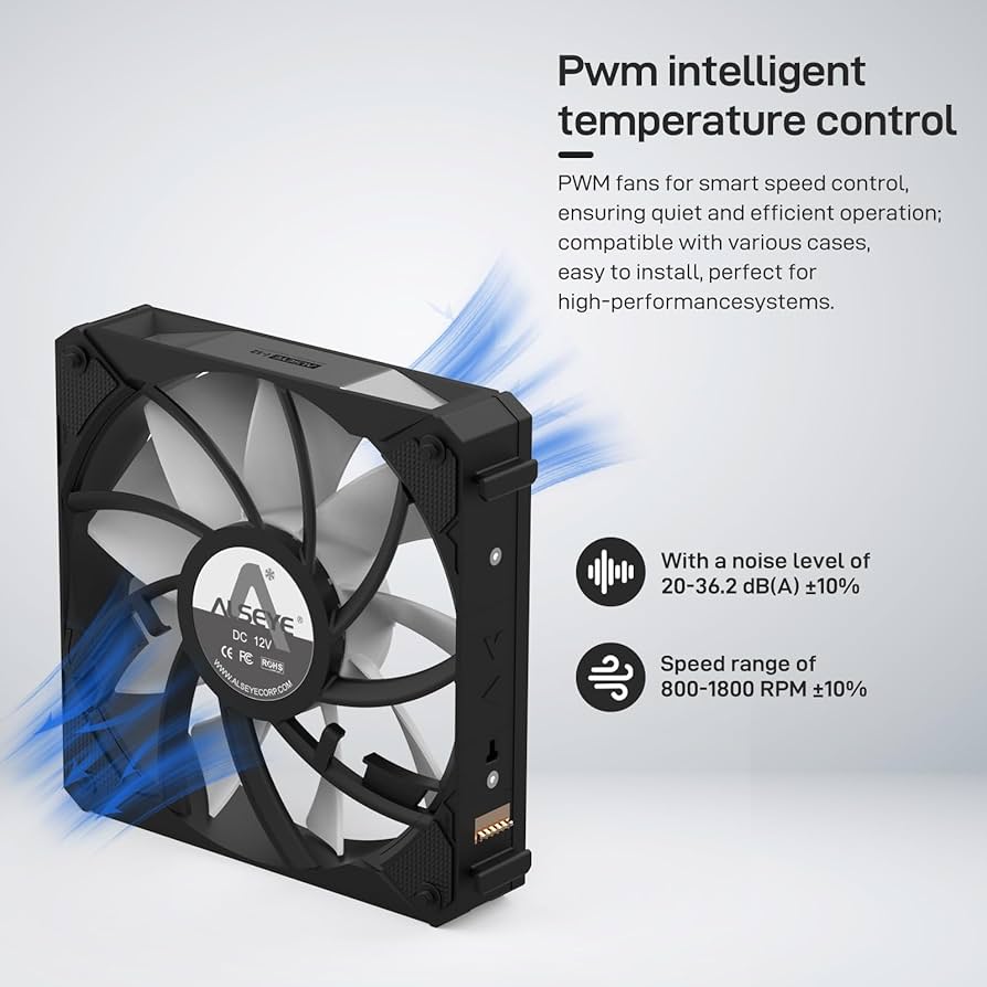 Amazon.com: ALSEYE Infinity i12 PC Case Fan, Snap-in
