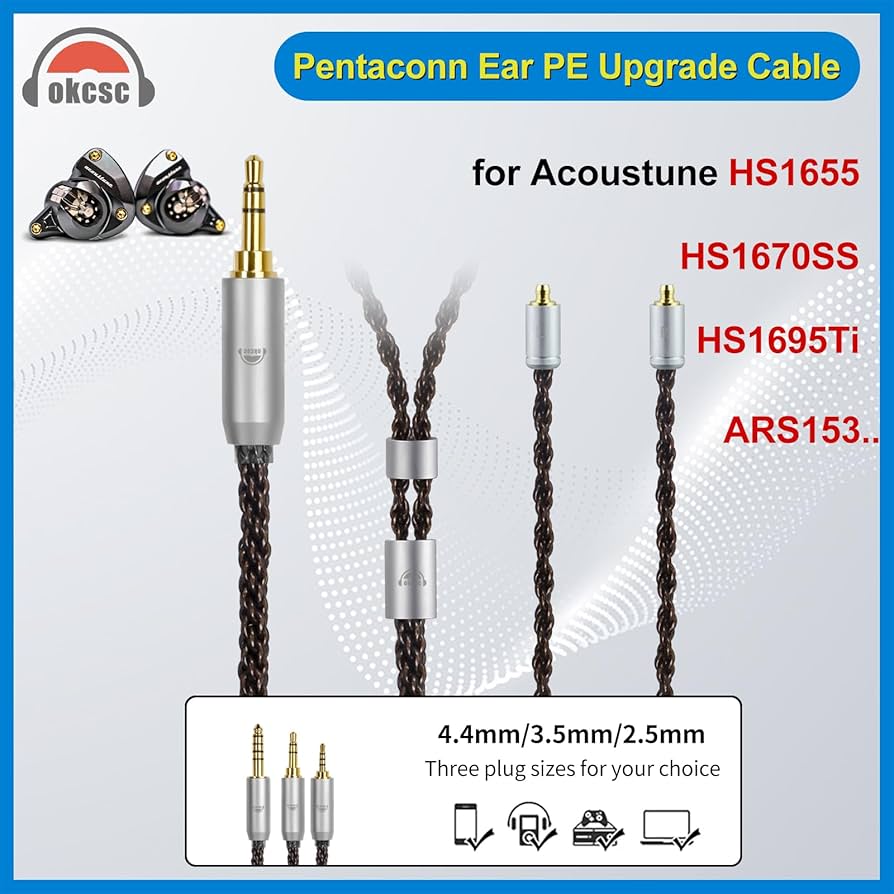 Amazon.com: okcsc Acoustune Pentaconn Ear PE 8 Core Upgarded