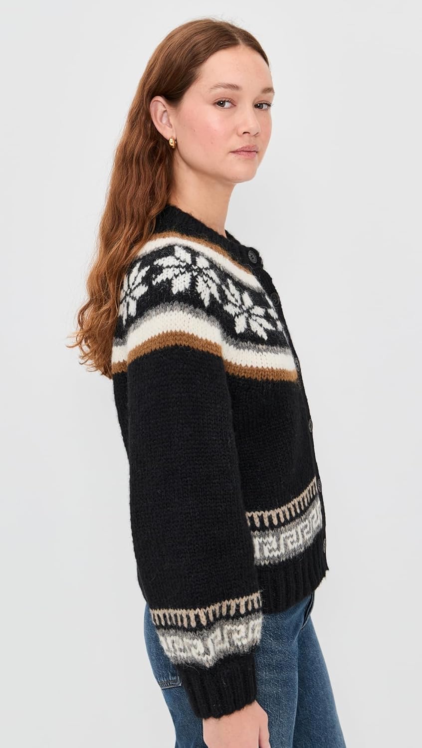 THE GREAT. Women's The Snowflake Ice Rink Alpaca Cardigan - Image 4