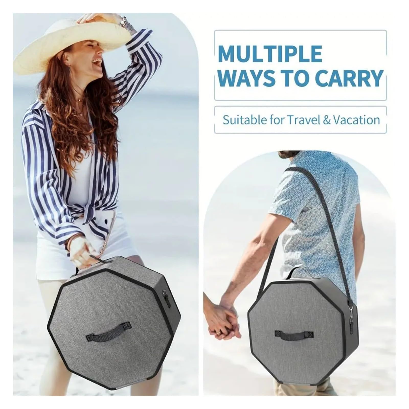 Caja para sombreros de vaquero Con asas de transporte Estuche plegable for sombreros