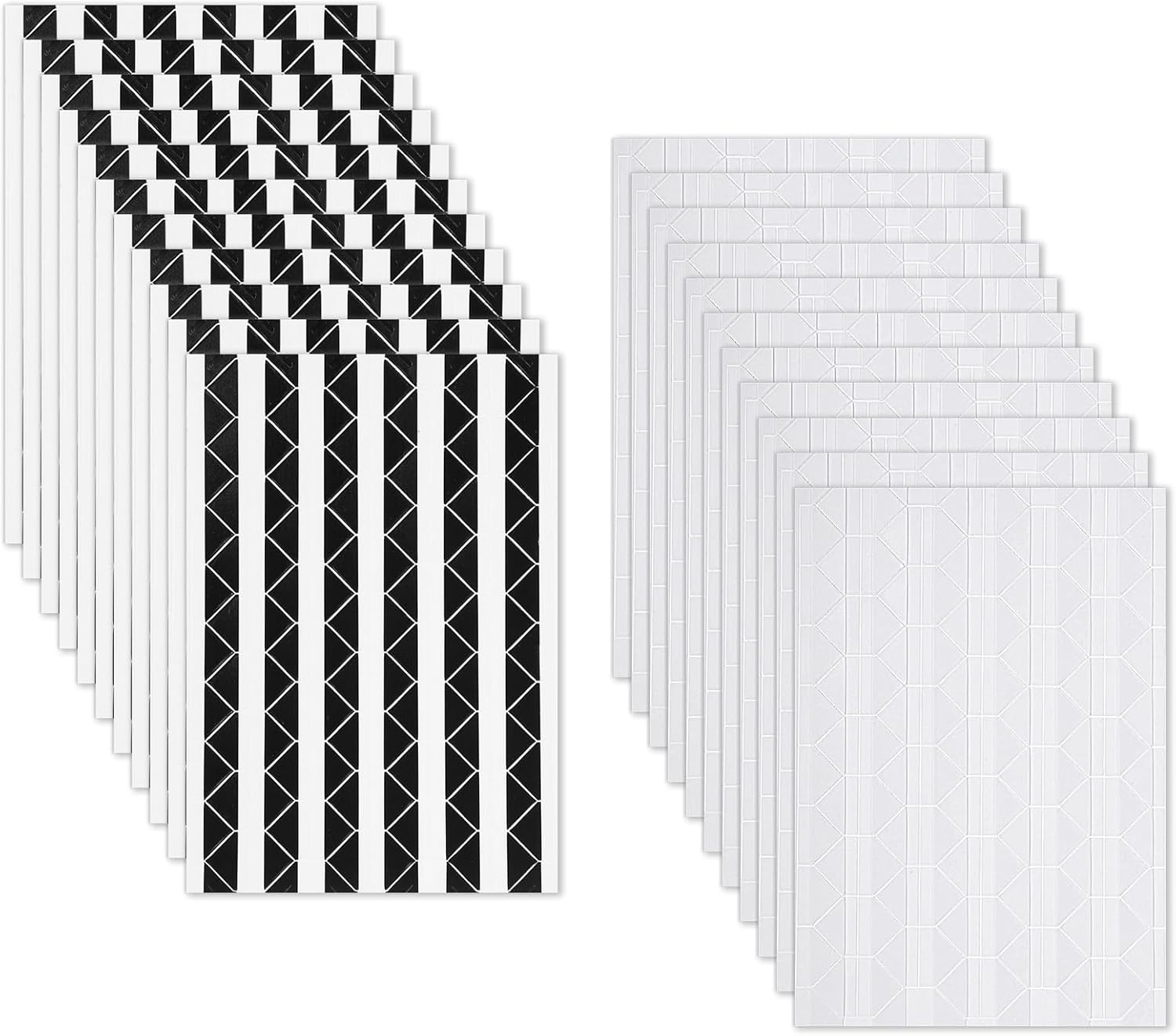 TIESOME 2040 Pcs Photo Corner Stickers, Clear Stickers, 20 Sheets Clear Self Adhesive PVC Photo Corners for Scrapbooking, Picture Frames, Albums & Journals (White + Black)