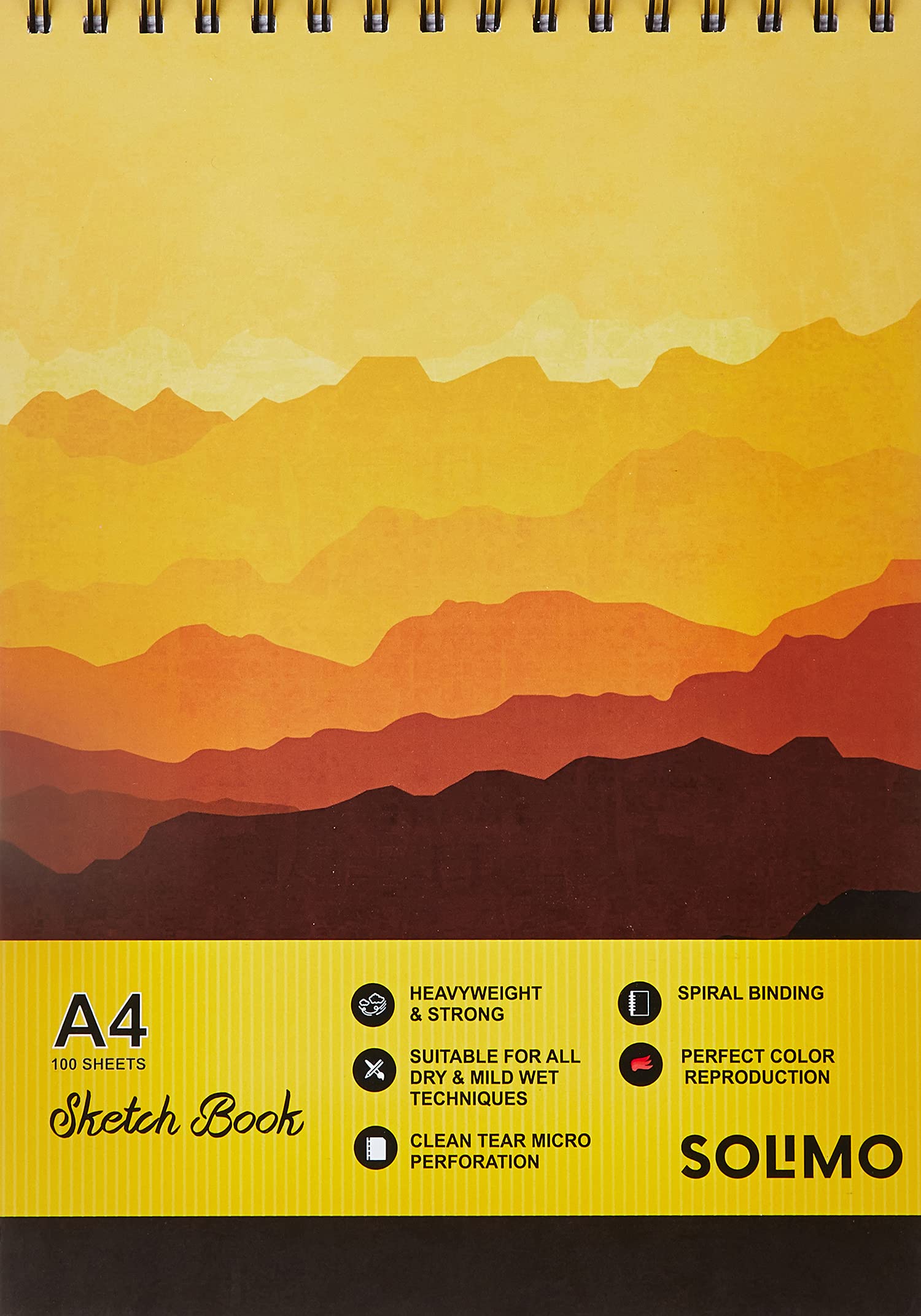 Amazon Brand - Solimo Sketching Book, 100 Sheets, A4 Size