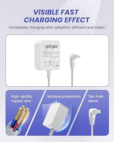 Miniatura 4 de 15V Charger for Black and Decker 90627870 90629039 HHVI315JO42 HHVI325JR22 HHVI320JR02 HLVA315J22 HLVB315JA2 S003AQU1500015 Replacement Power Cord