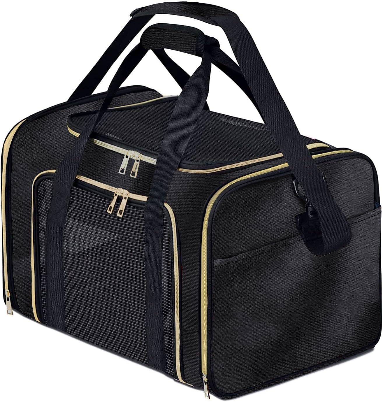 - Pets Goldfinch Cat Bag Carrier | Small Dog Puppy Bag Carrier | Airline Dimension Approved Akasa - Medium Size (18 x 9.8 x 9.9 inches), Midnight Black