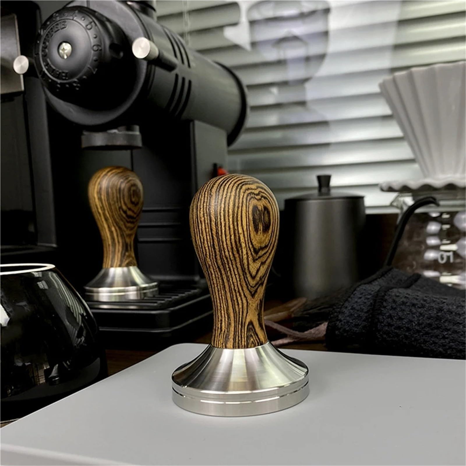 Tamper De Café 51/53 / 54 58 58.35mm Mango De Madera De Sándalo Dorada