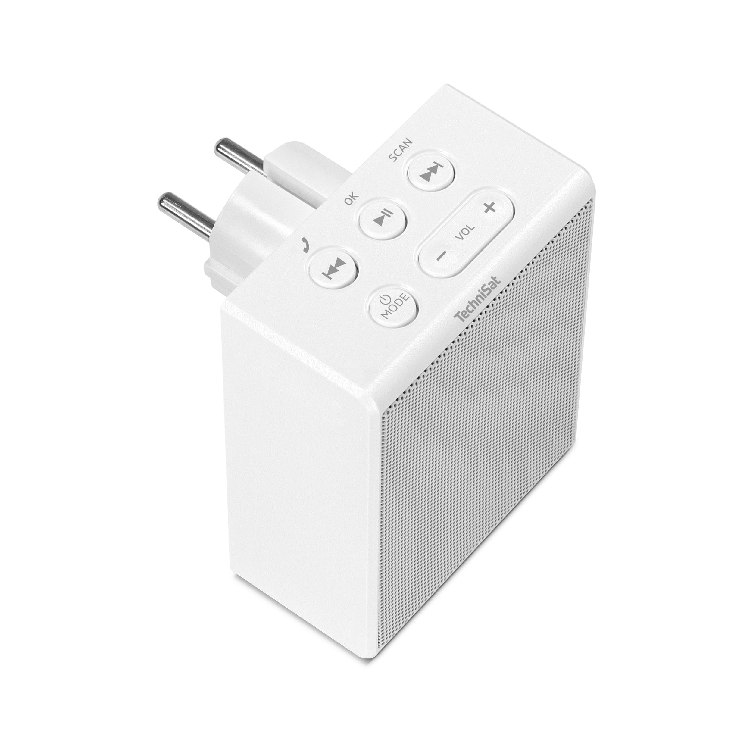 TechniSat Viola Radio Prise Murale – Radio FM Compact à Brancher (Bluetooth, Kit Mains Libres, Boutons de contrôle Direct, 30 présélections, Haut-Parleur Mono 1,5 W) Blanc | Bluetooth, mains libres, boutons de contrôle rapproché, 30 mémoires favoris, haut