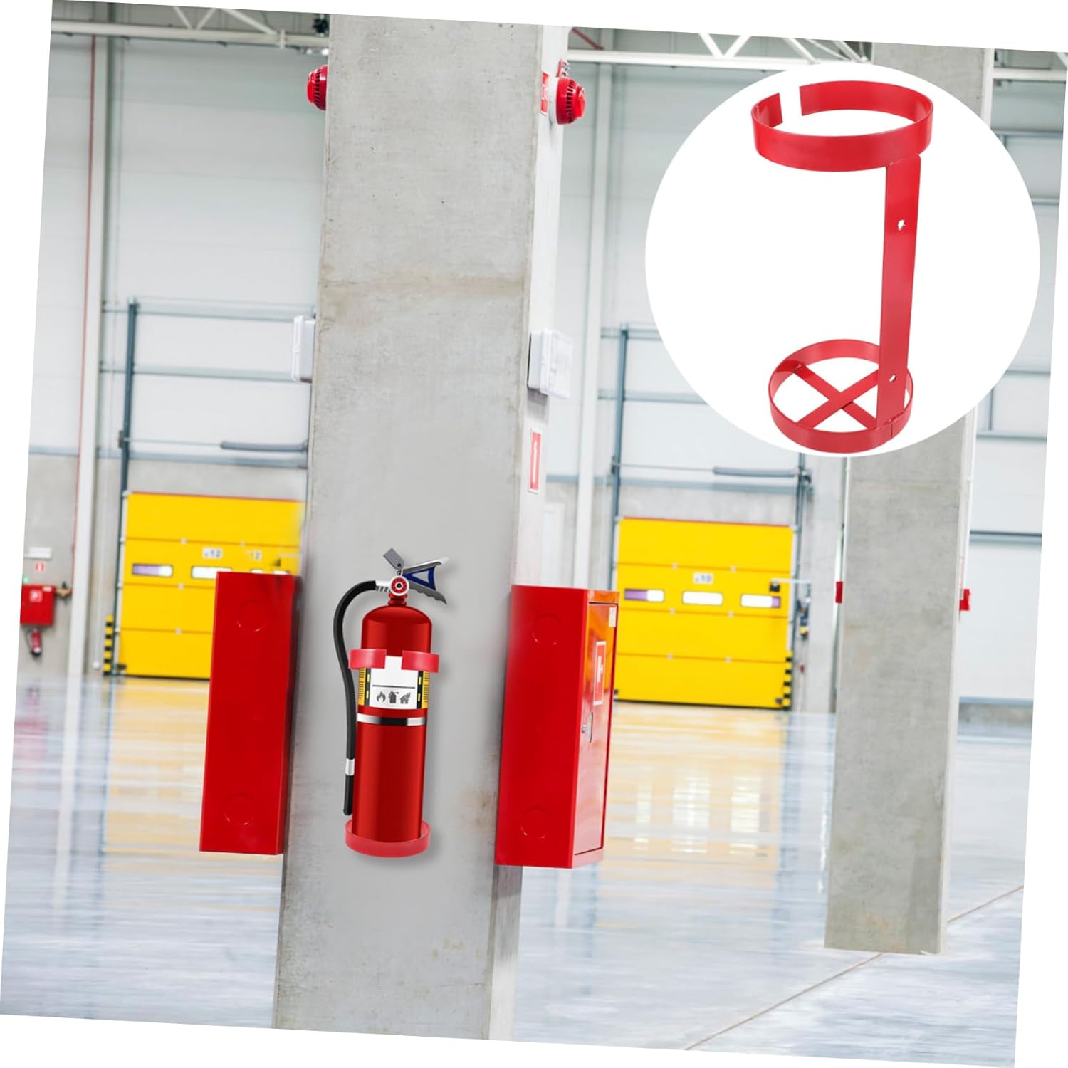 NUOBESTY Metal Fire Extinguisher Holder Bracket Wall Mounted Fire Extinguisher Storage for Vehicles Durable and Resistant Design Easy Installation Space Saving