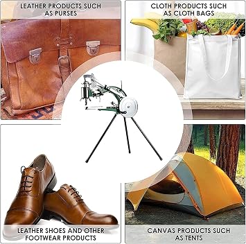 Hand Machine Cobbler Shoe Repair Machine, Manual Shoe Mending Machine, Shoe Sewing Machine, for Canvas Cotton Linen