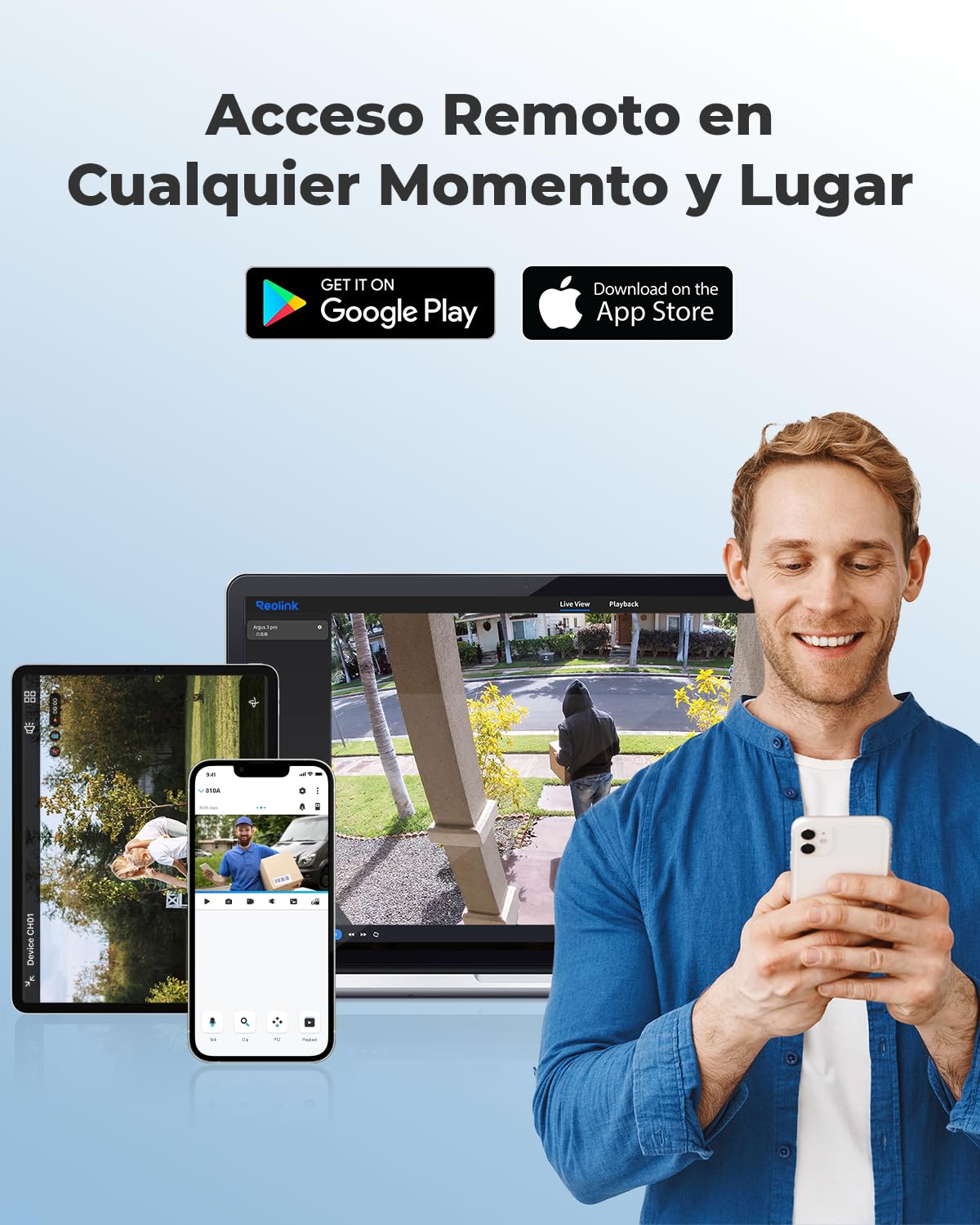Reolink 4K 8MP Camara Vigilancia Exterior PoE con Detección de Personas/Vehículos/mascota, IP67 Impermeable, Alerta Inteligente,Camara de Seguridad con Ranura para Tarjeta SD, Lapso de Tiempo RLC-810A