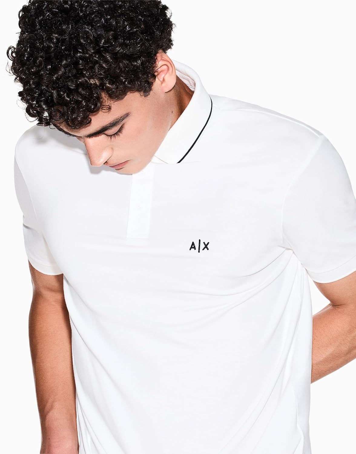 Armani Exchange Mens Slim Fit Small Logo Polo - Image 2