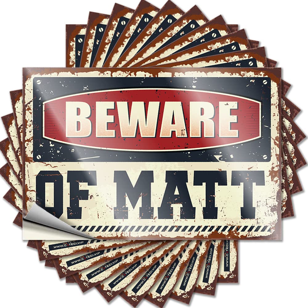 Quote Funny Patio Decor Custom Stickers, Cover Waterproof Beware of Matt for Hydro Flask | Plush Vinyl Decals for Alcohol Holiday Gift(12X18CM)