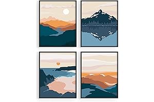 HAUS AND HUES Nature Wall Art Prints - Mountain Posters