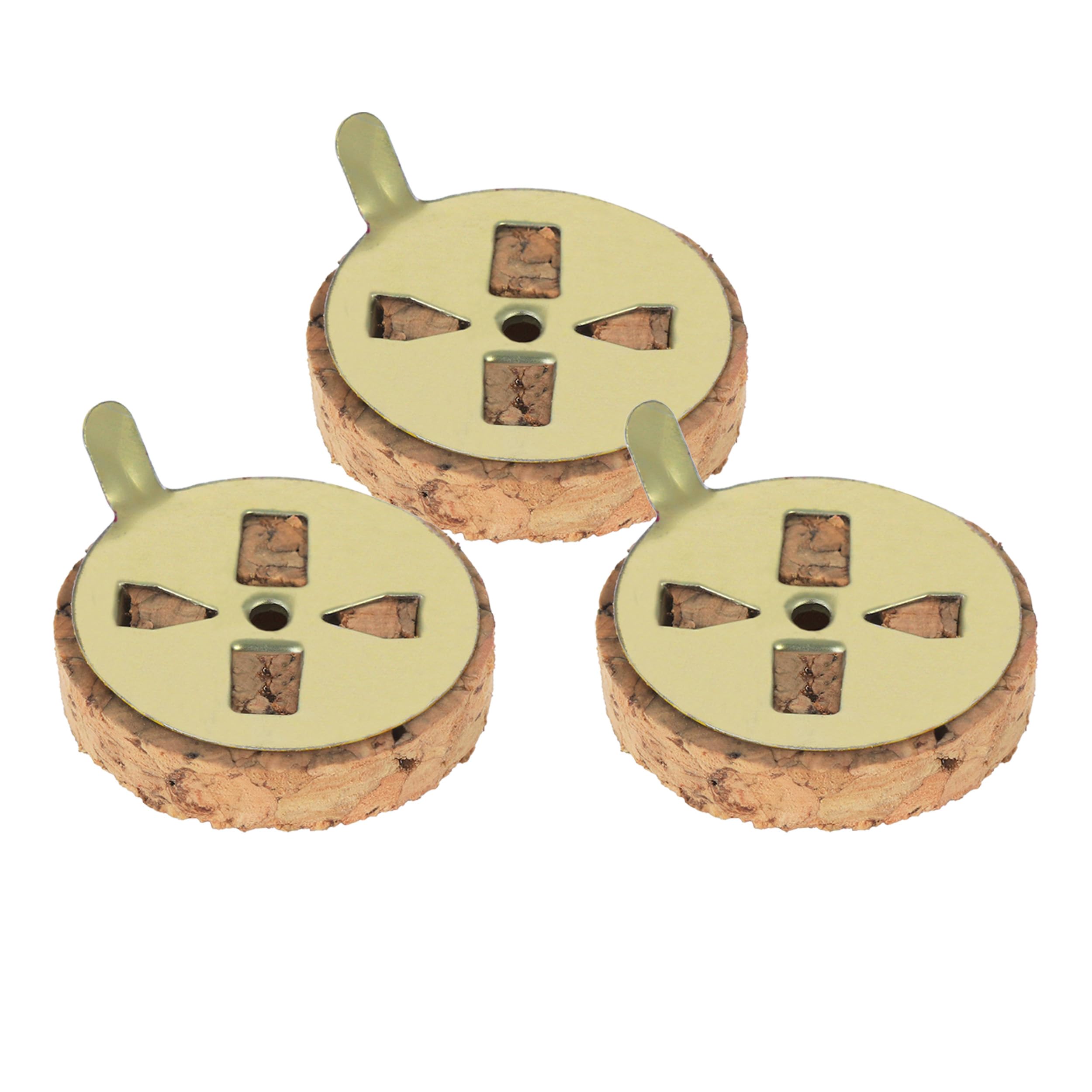 3 x Cork Floats for Oil Lamps - Floating Wick Holder Made of Natural Cork for Vigilance Lamps, Church & Home Altar, Suitable for Olive Oil