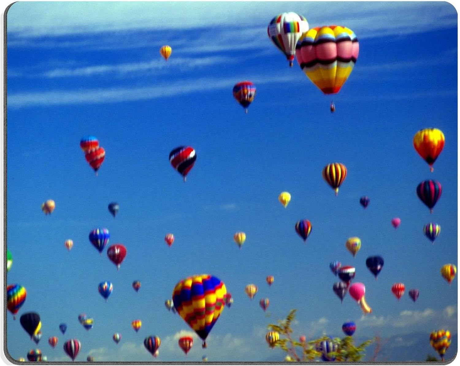 Mouse Pad Natural Rubber Mousepad Hot air balloons agaisnt blue sky International Balloon Festival Albuquerque Photo 2538844