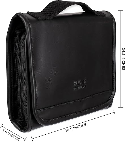 Miniatura 6 de Kenneth Cole REACTION Kit de viaje de aseo colgante para hombre, Negro -, Kit de viaje colgante
