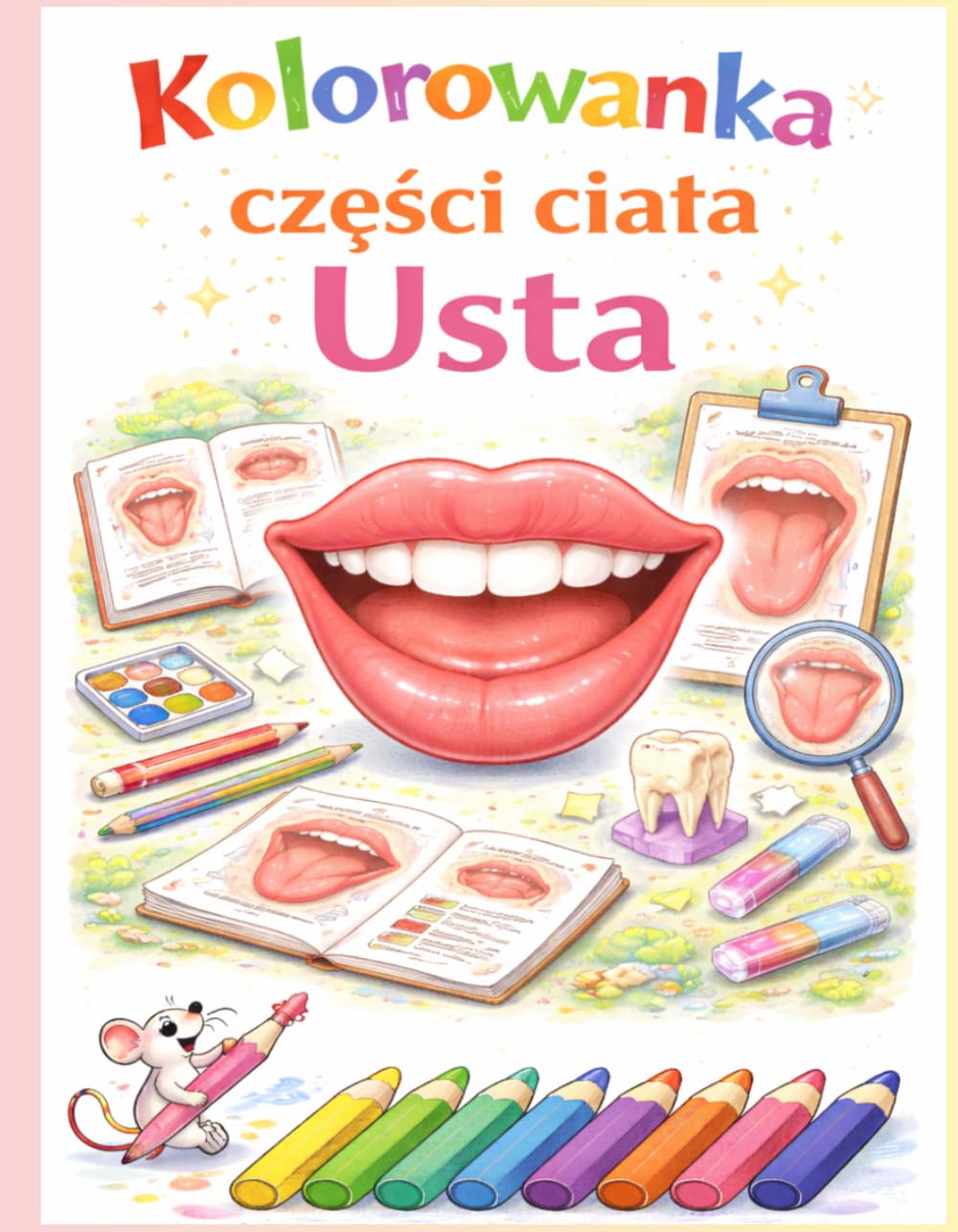 Kolorowanka części ciała usta