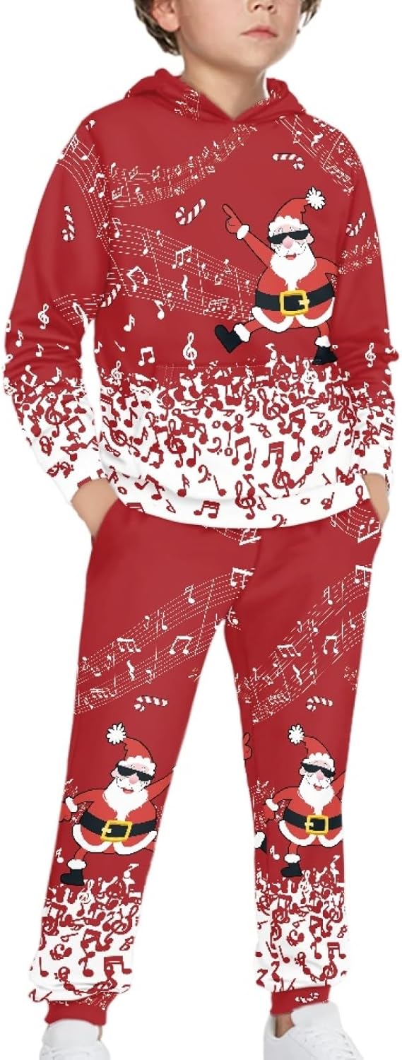 Sweatshirt for Teens Casual Sports Clothes Comfortable Pullover Hoodie Tracksuit Set for Boys