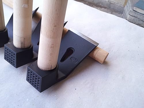 Miniatura 7 de Conjunto de tres herramientas de tallado de madera, derecha, intermedia y curva (tamaño pequeño).