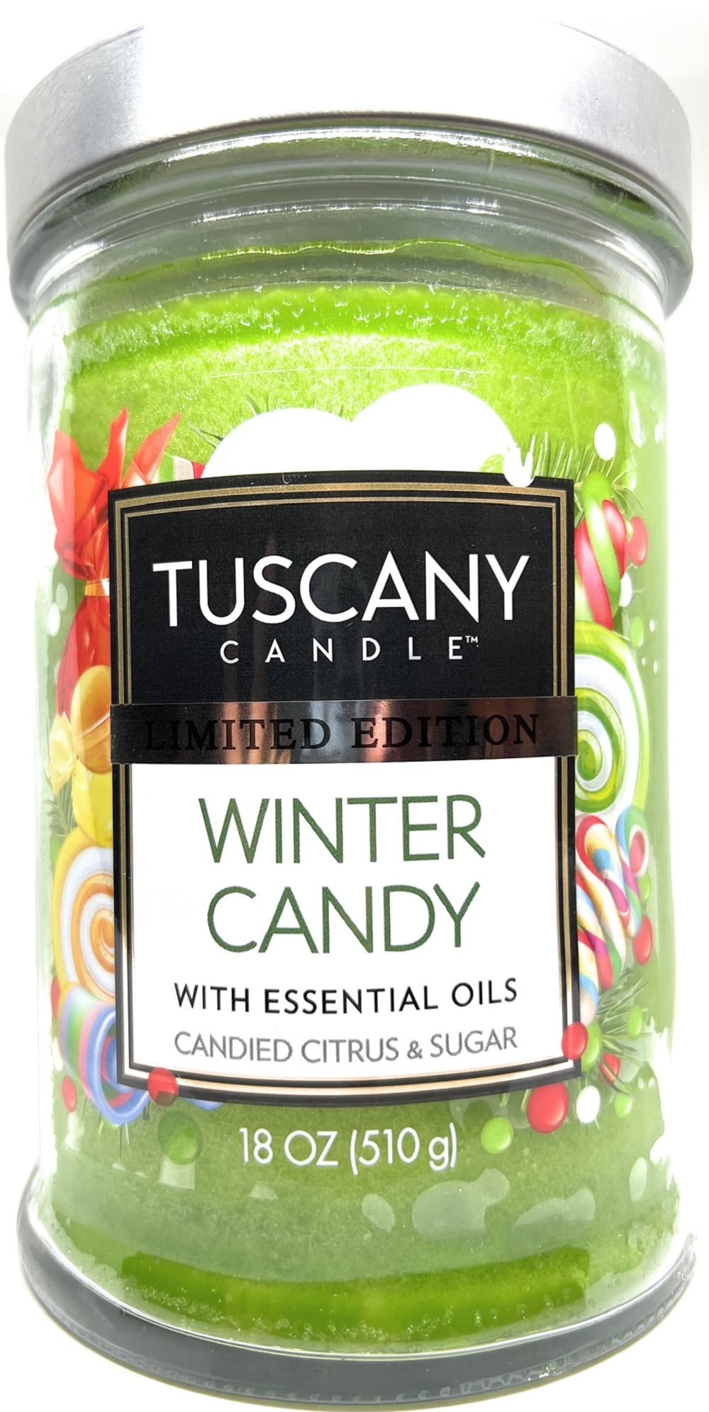 Tuscany CandleLimited Edition Winter Candy 18 Ounce Jar Candle