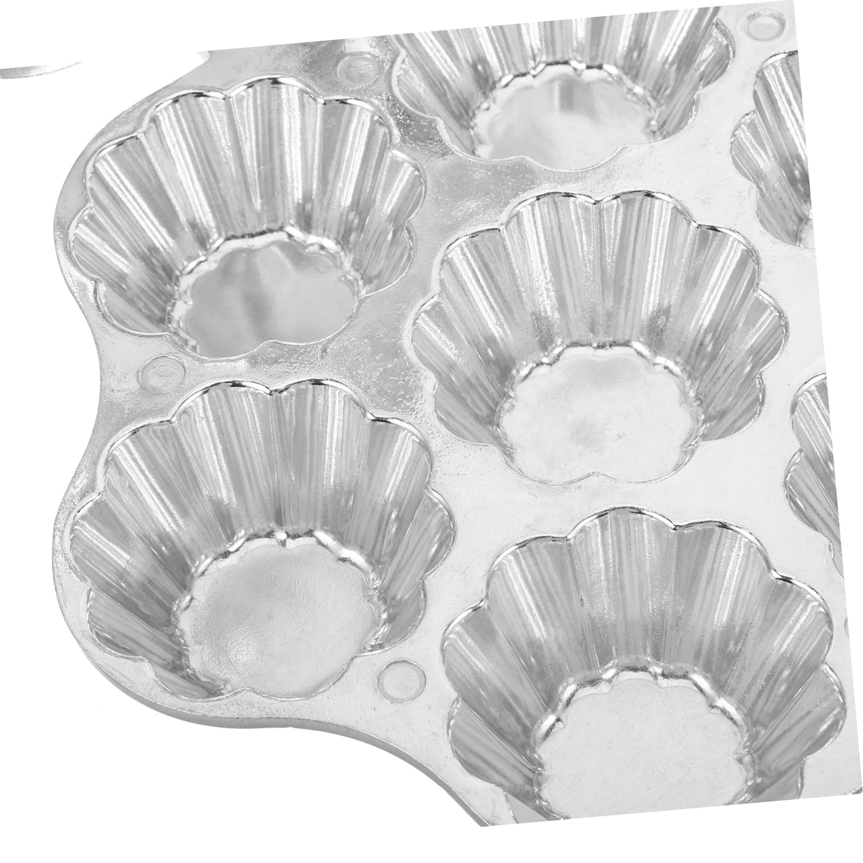 Lurrose 7-loch Kleiner Tarteform mit Griff, Flacher Boden, Silber