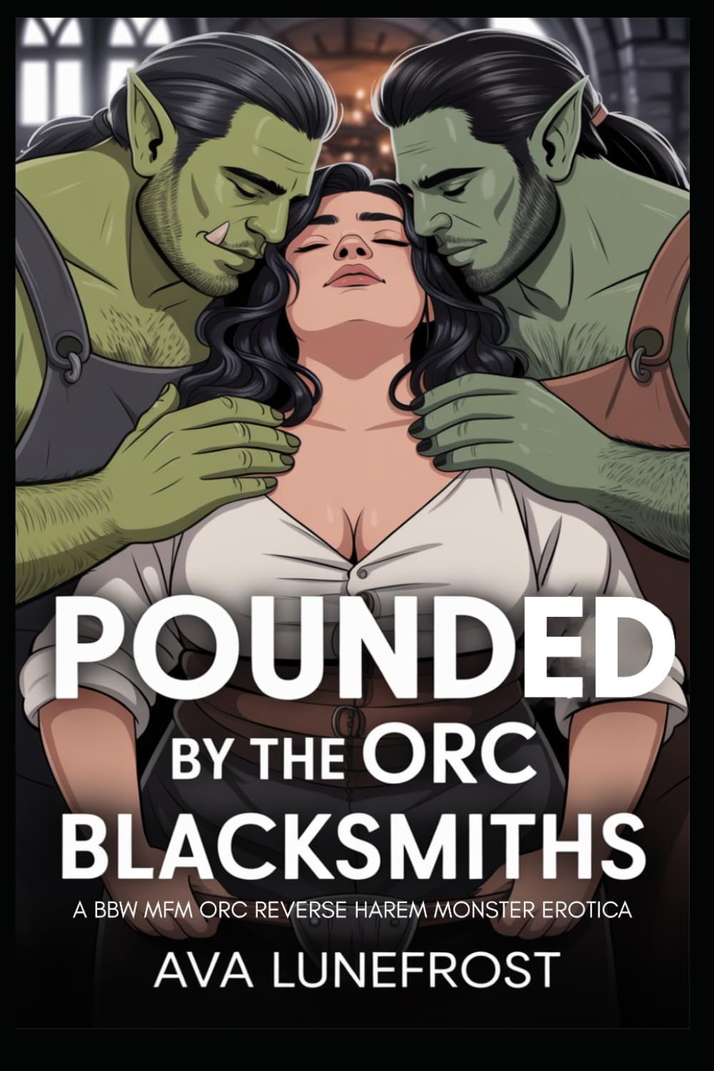 Pounded By The Orc Blacksmiths: A BBW MFM Orc Reverse Harem Monster Erotica (Under The Blood Moon)
