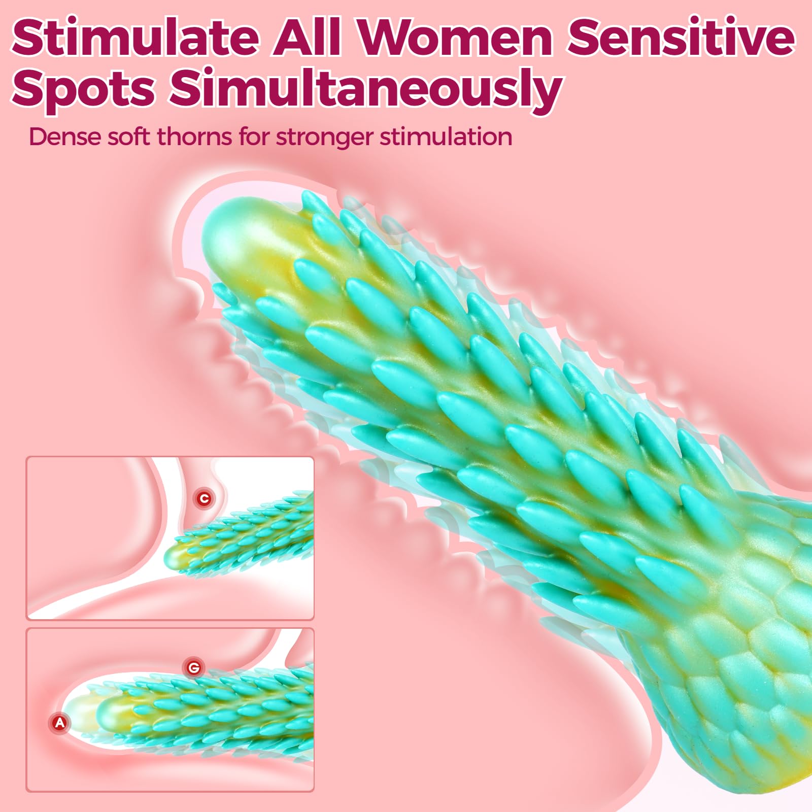 Dragon Dildo Sex Toys, 7.7'' Monster Dildo with Suction Cup, Fantasy Huge Dildos, Silicone Butt Plug Anal Dildo for Women and Men, Prostate Massager Sex Toy for Adults