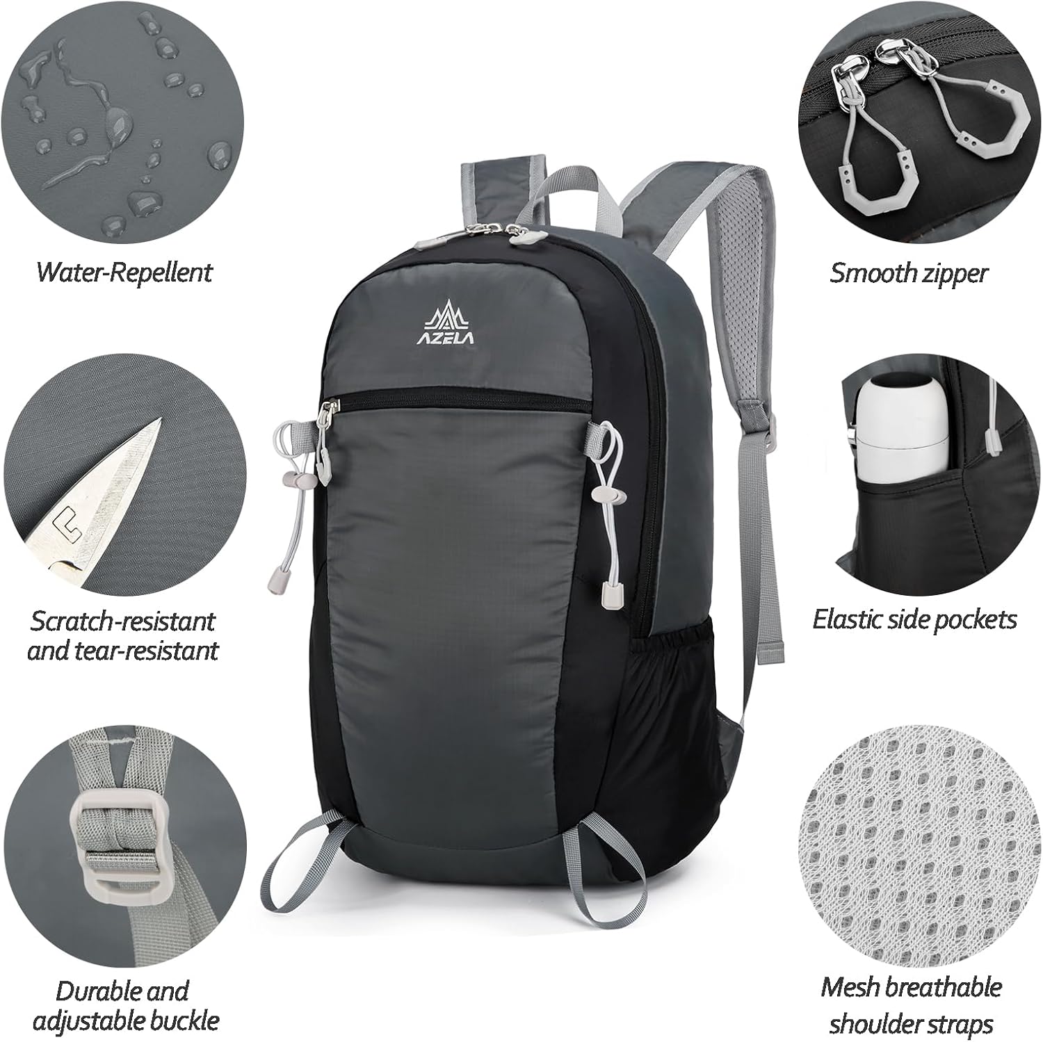 Seektop 20L Ultra Lightweight Small Hiking Backpack, Water-Resistant Packable Daypack for Hiking Travel Men Women - Image 5