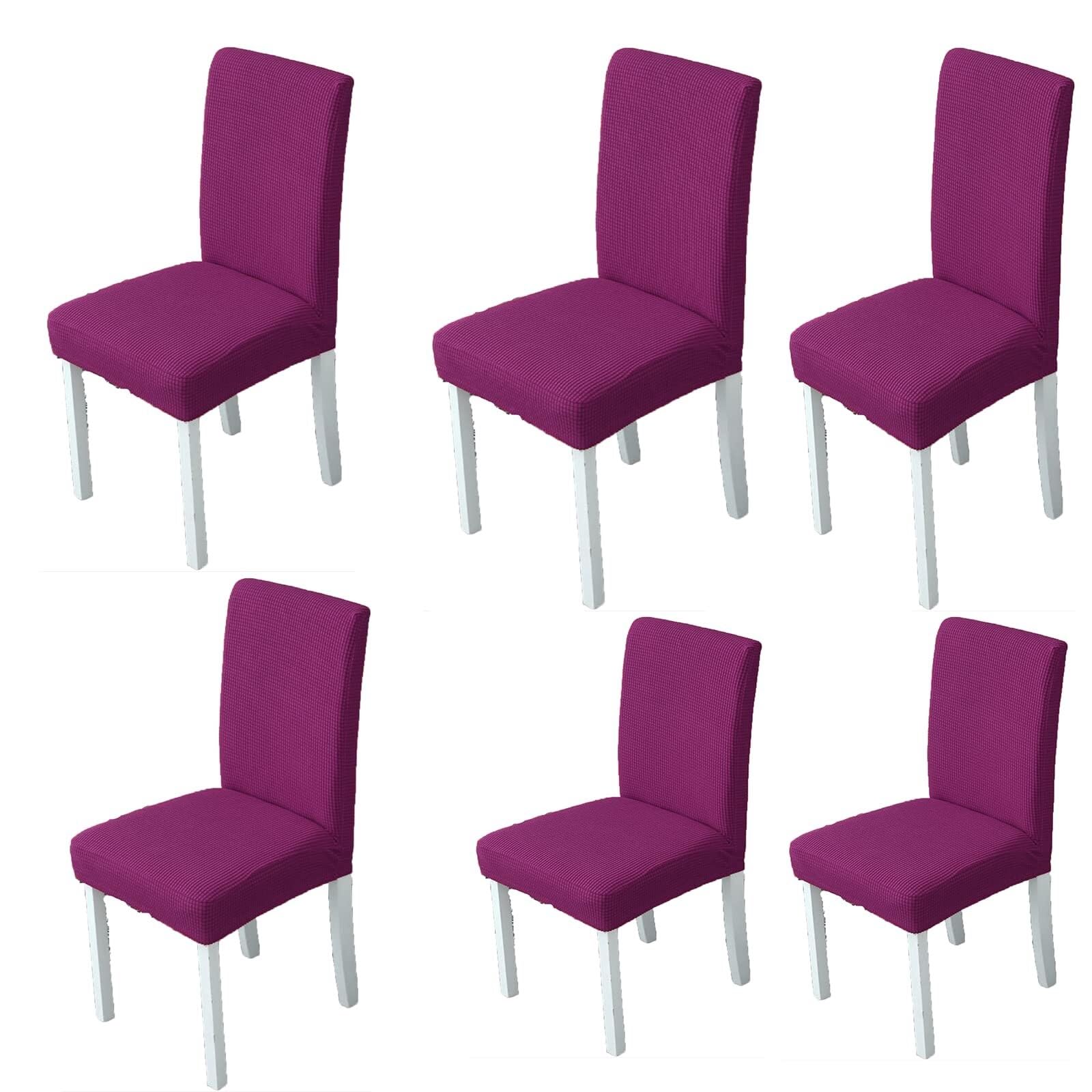 NMVAWIPT Stretch Dining Chair Slipcovers Covers Removable Kitchen Protector For Room Hotel Wedding Banquet Corn(15#,6pcs)