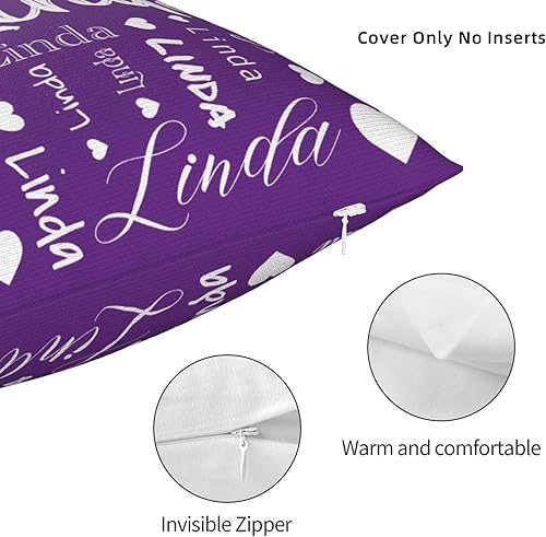 Miniatura 5 de Funda de almohada personalizada con nombre, funda de almohada personalizada de 20 x 20 pulgadas, fundas de almohada personalizadas con nombre, funda