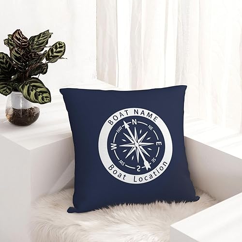 Vista 26 de Almohada lumbar de ancla náutica personalizada Funda de almohada de barco náutica Funda de almohada náutica Regalo de barco náutico, almohada