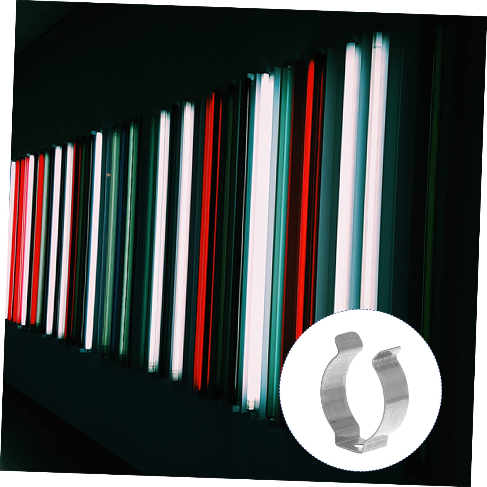 GRIRIW 30 Assorted Tool LED Bulb Spring Clips Hanger Stand LED Light Bulbs Clips Holder Bracket Clips for Hangers LED Stand Hanger Rack Stand Clip Heavy Duty Lamp Holder Silver