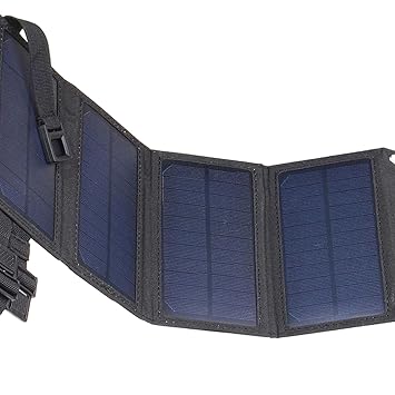 Trendy Retail 8W Solar Panel Folding Power Station Outdoor Camping Hiking Phone Charger Black