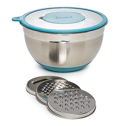 Goodful Grater Prep Bowl, Multi, Teal