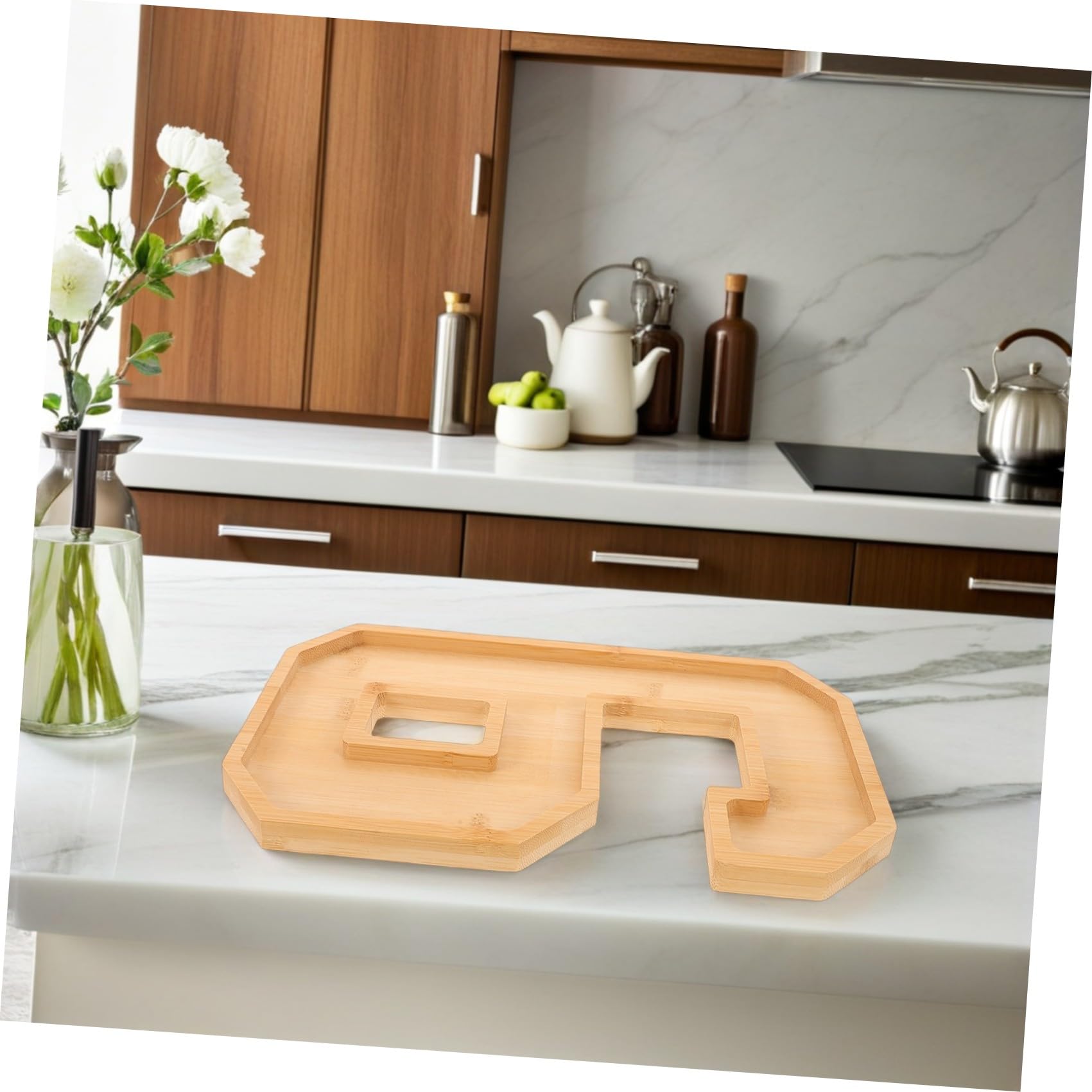 Set 1 Pezzo Vassoio in Legno Numero 2026 per Aperitivo Scomparti Multipli Design Raffinato per Frutta e Formaggi per Feste e Incontri di Famiglia