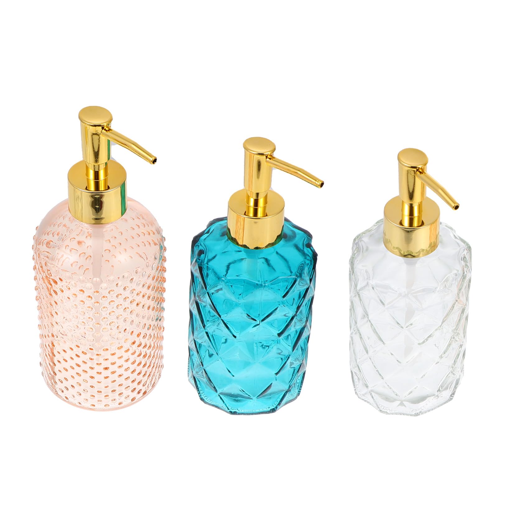 Flacon de shampoing en verre pour harmoniser votre salle de bain Healvian x3
