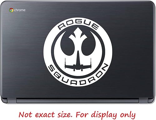 Miniatura 3 de URI207 Calcomanía de vinilo Star Wars Rogue One Squadron. Para autos, camionetas, furgonetas, paredes, computadora portátil. Color blanco 5,5