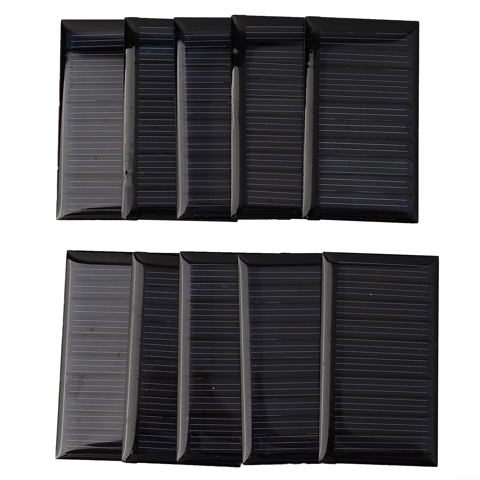 Lotto di 10 pannelli solari 5V 30mA 53X30mm per progetti elettronici fai da te