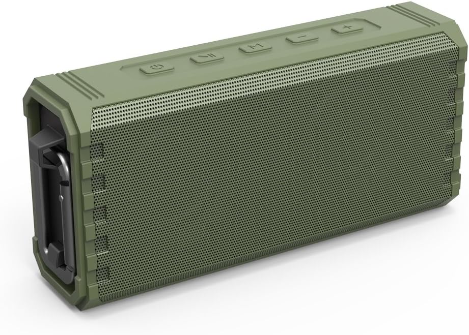Bluetooth Speaker Portable Fully Waterproof IPX7 16W Hcman Shower Speakers Enhanced Bass Sound, 24-Hour Playtime, Built in Mic, TF Card, Auto Off, Durable Design for Party, Travel