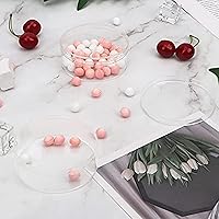 Vista 4 de KissYou Small Acrylic Box Round Storage Box with Lid Clear Round Flower Boxes Transparent Circle Plastic Box with Lids Home & Office Wedding Display