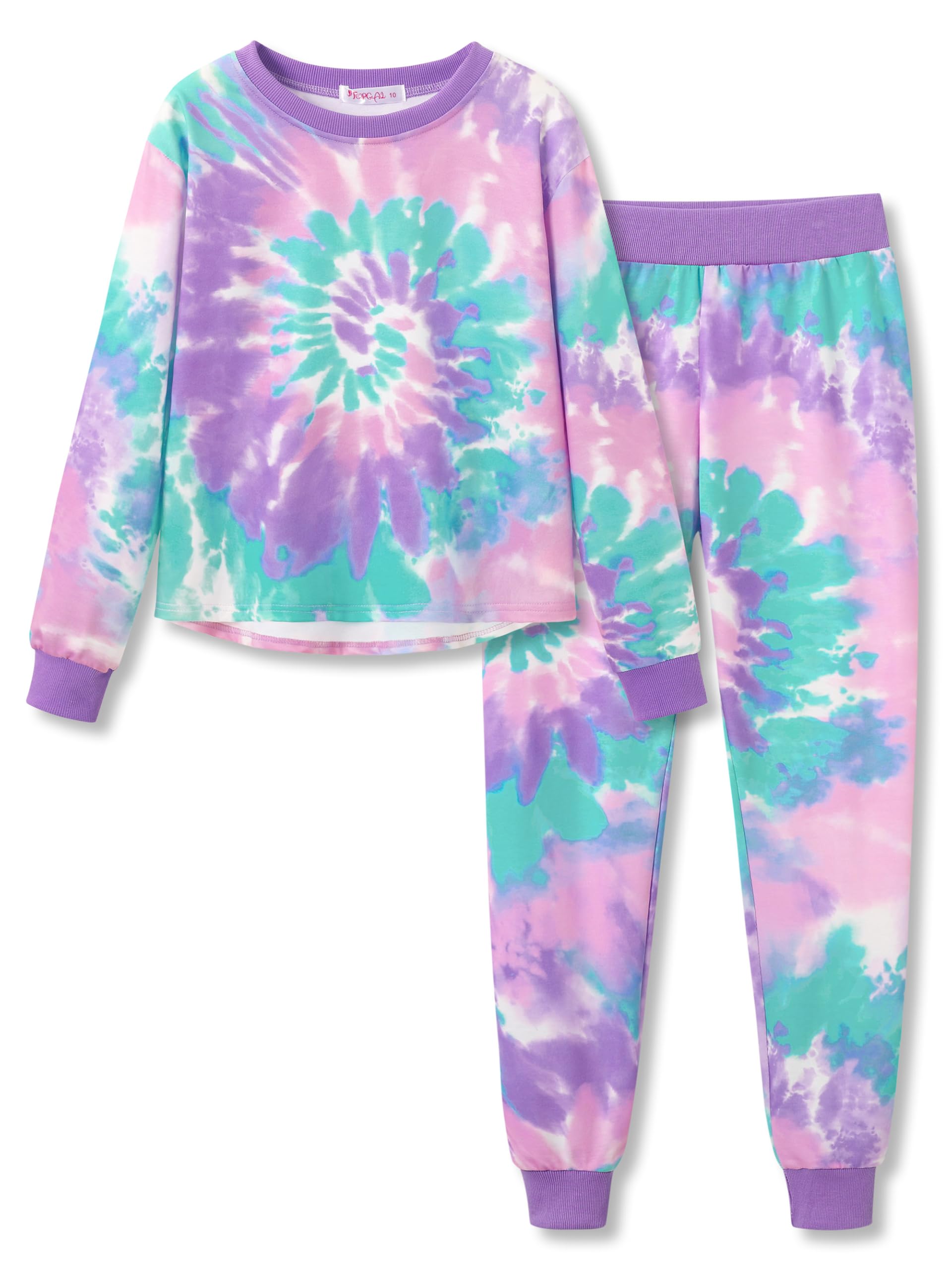 Topgal Soft Little/Big Girls Long Sleeve Crop Top & Joggers Fall Size 6-18