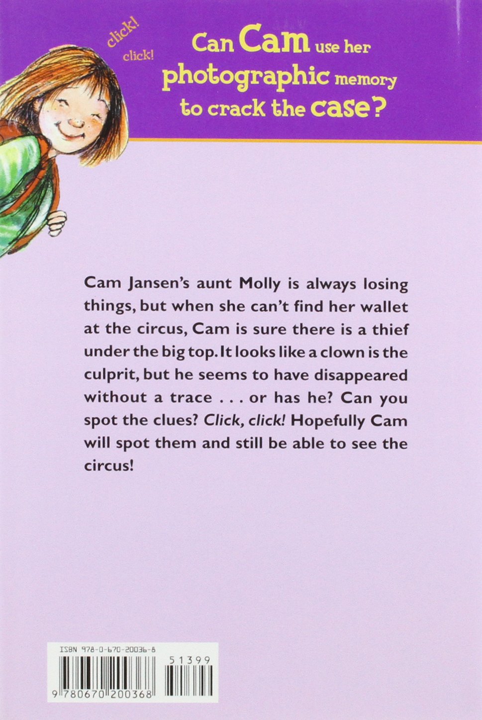 Cam Jansen And the Mystery of the Circus Clown (Cam Jansen Mysteries, Band 7)