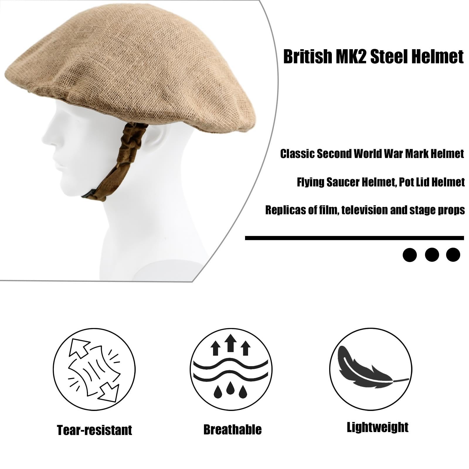 MK2-Leinenhelmüberzug der Britischen Armee, Cosplay-Helm
