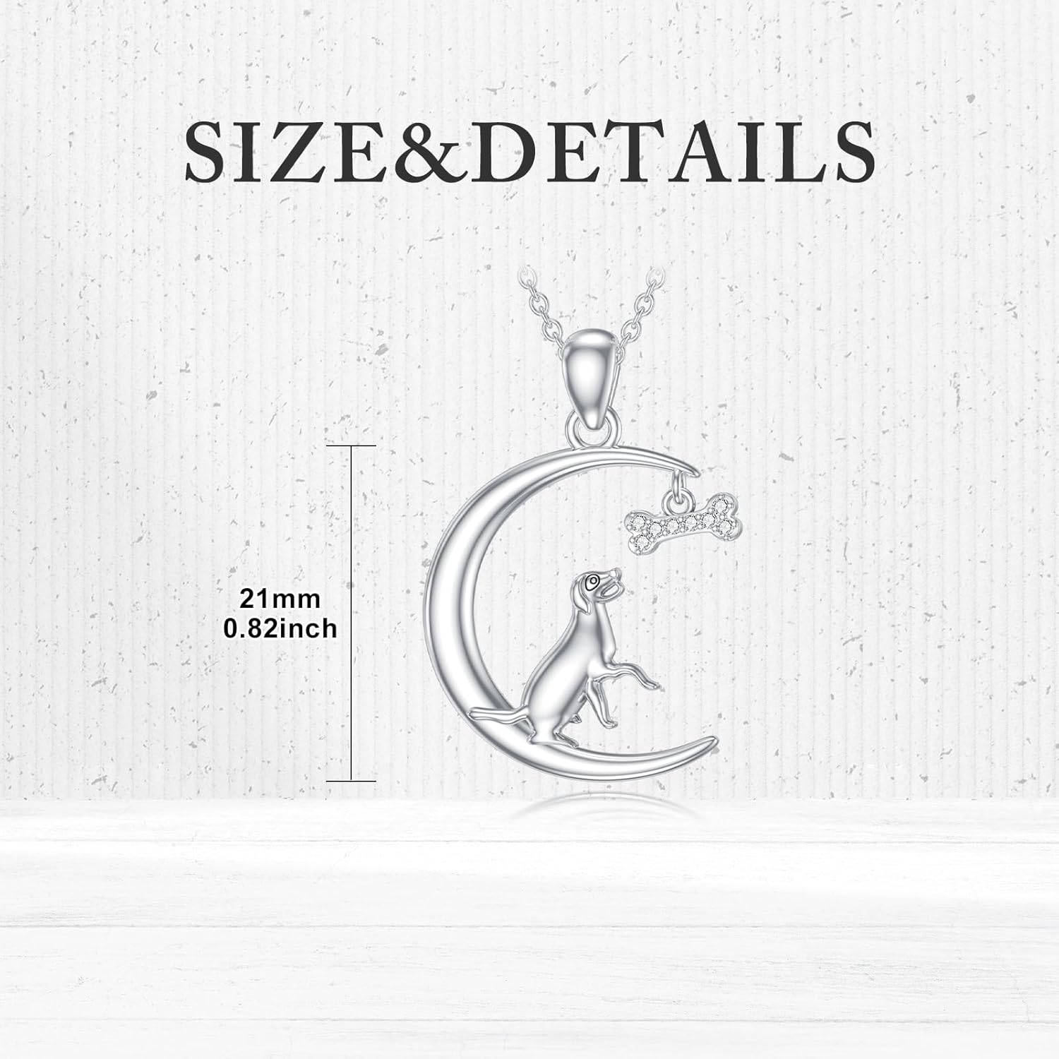 Diamond Dog Necklace S925 Sterling Silver Cute Animal Necklace for Women Gifts for Birthday - Image 5