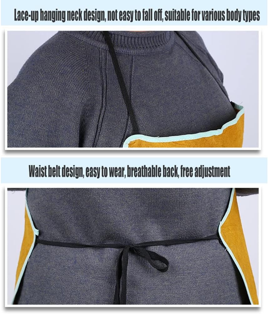 Welding apron Leather Workshop Apron,Flame-retardant Heavy-duty Welding Apron, Safety Clothing Work Apron