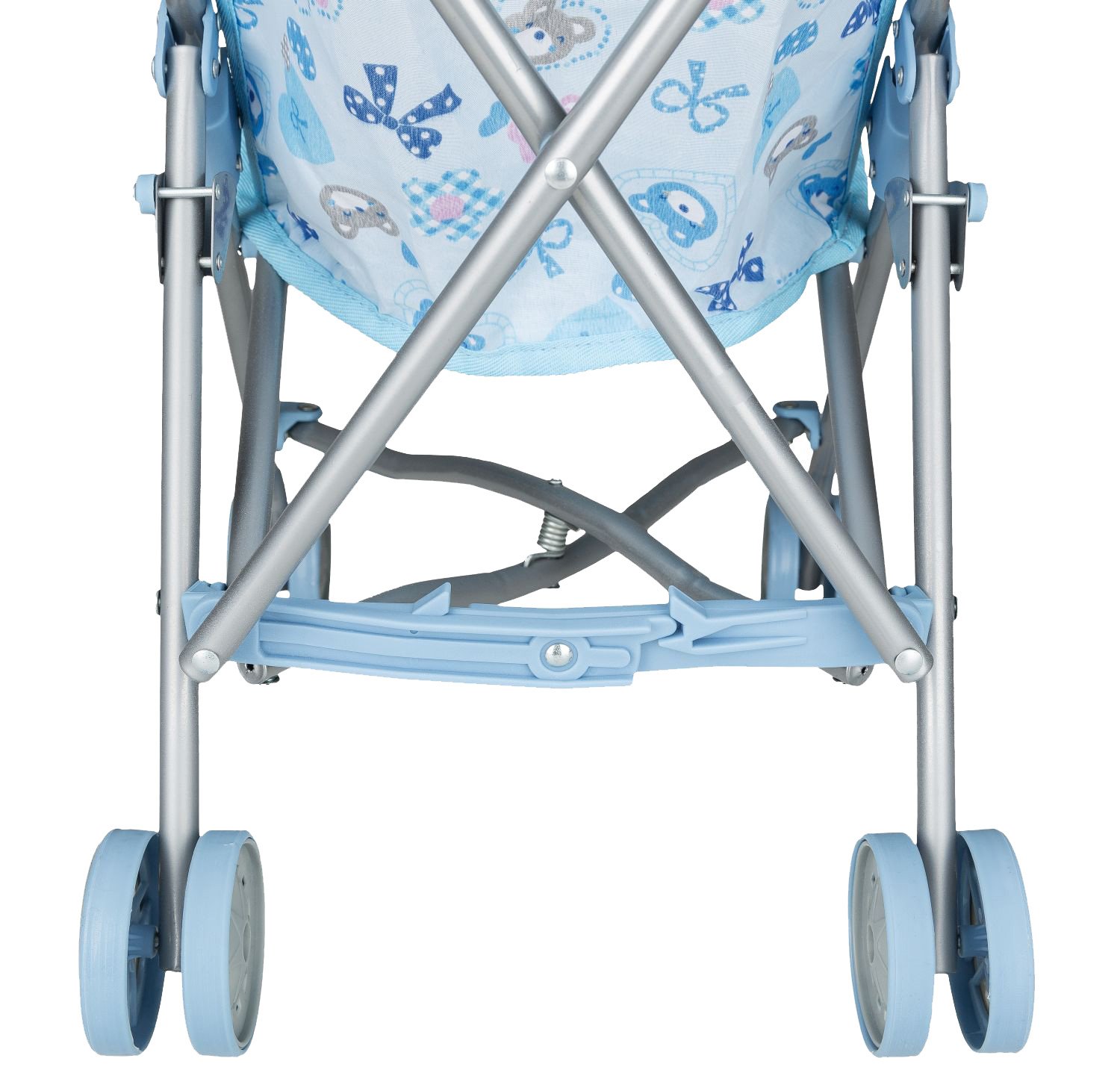 Idena 40069 - Bambola Buggy Orso Pieghevole Motivo, Blu