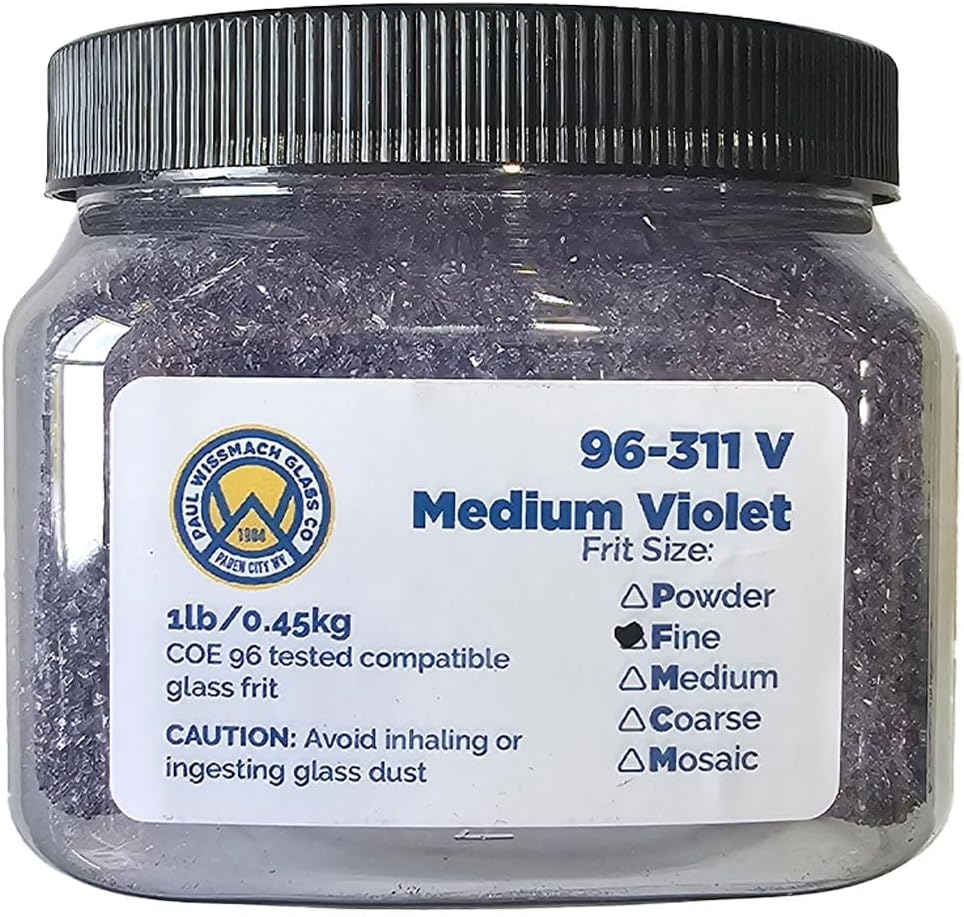 Wissmach Glass Frit Medium Violet Fine Transparent 1lb. 96 COE