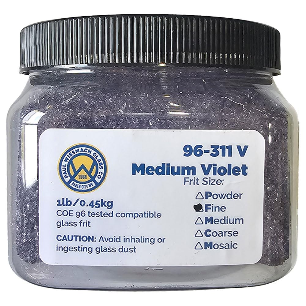 Wissmach Glass Fine Medium Violet Transparent 96-311 1Lb. - 96 COE - Glass Fusing